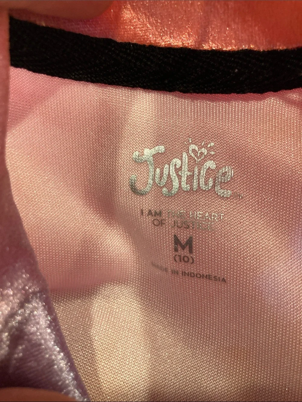 Girls Justice Sport purple orange 1/4 zip pullover jacket size M (10)